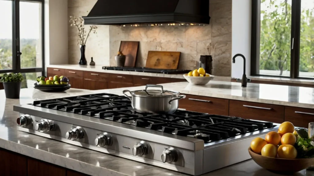 48 inch gas cooktop drop in features