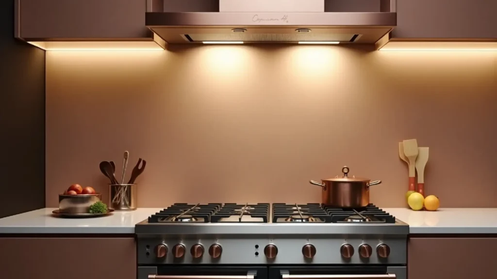 copper gas cooktop