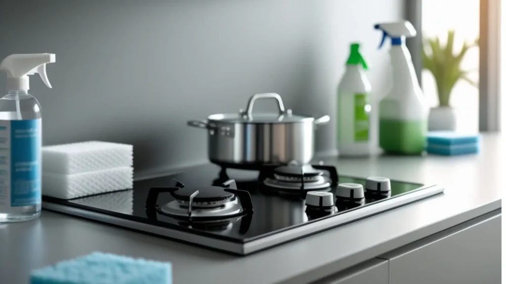 gas cooktop white clean and maintain