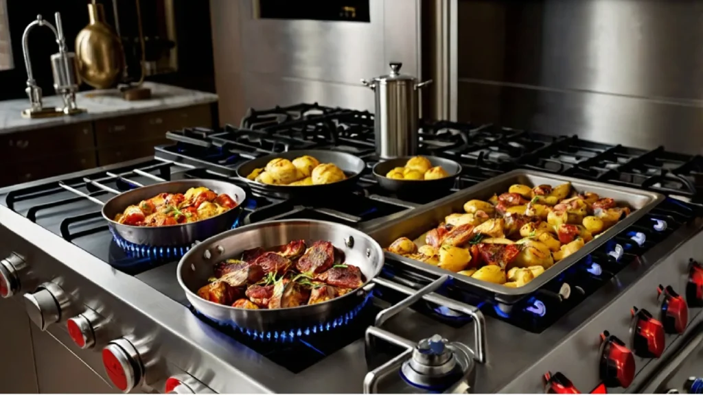 wolf 6 burner gas cooktop with oven features delicious meals