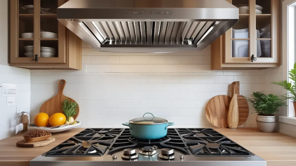 Efficient Ventilation: Gas Cooktop with Downdraft Ventilation System